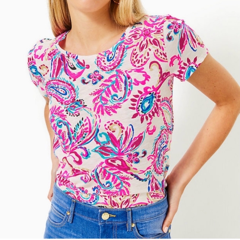 NWT Lilly Pulitzer Etta scoop neck top, size XS
